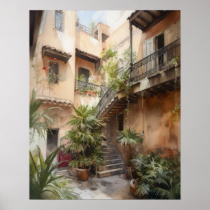 Marrakech Riad Marruecos pintando arte Poster de i