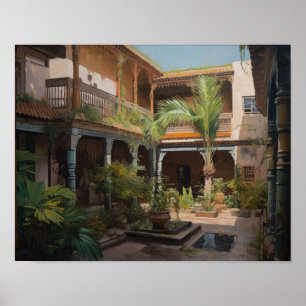 Marrakech Riad Marruecos pintando arte Poster de i
