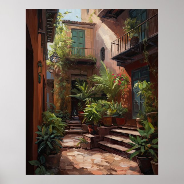 Marrakech Riad Marruecos Poster de impresión de ar (Frente)