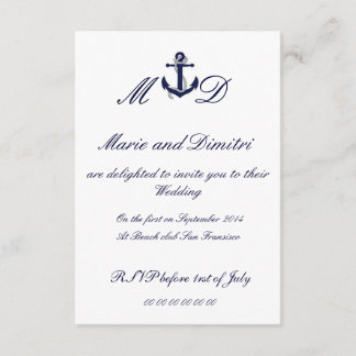 Marriage náutico invitación