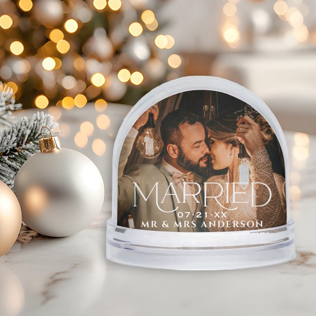 Married Christmas Custom Wedding Photo Monogram (Subido por el creador)