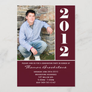 Marrón 2012 de la invitación de la graduación