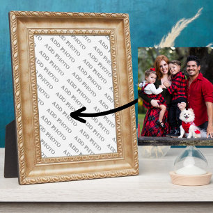 Marrón claro Amistad Marco de madera Pic Foto Plaq