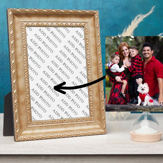 Marrón claro Amistad Marco de madera Pic Foto Plaq (Light Brown Friendship Wood Frame Pic Photo Plaque)