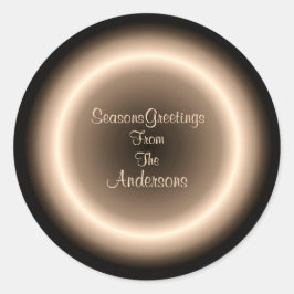 Marrón con Sello de Navidad de Círculo Iluminado d