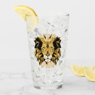 Marrón de cabeza de león geométrica