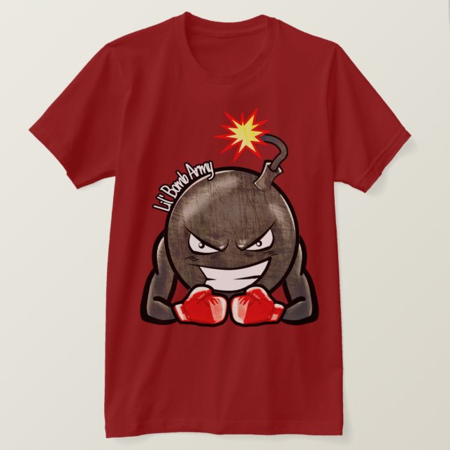 Marrón de camisetas Metalizado del Ejército LilBom (Anverso del diseño)