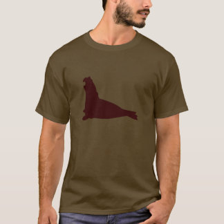 Marrón de chocolate con camisa de foca elefante