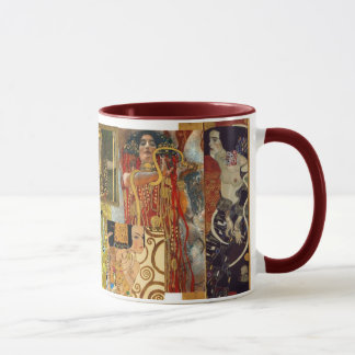 Marrón de la taza del collage de Klimt