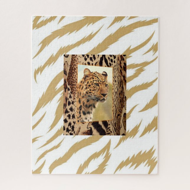 Marrón de leopardo de puzzles (Vertical)