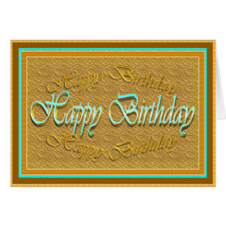 Marrón dorado hermoso en el cumpleaños de texto ve