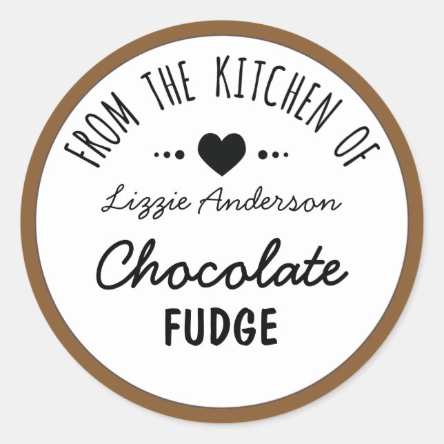 Marrón moderno de la cocina de la etiqueta (Anverso)