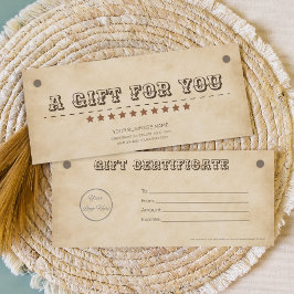 Marrón occidental con logotipo certificado de rega