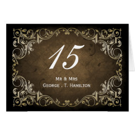 Marrón Ornamental Rústico Y Boda De Oro