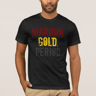 Marrón. Oro. Período. Camiseta cabida