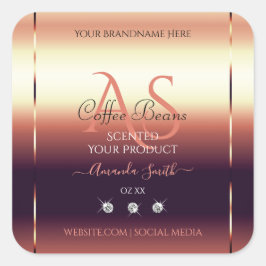 Marrón roja Shimmery Etiquetas de productos Jewels