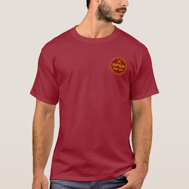 Marrón romano de la legión de SPQR y camisa del (Anverso)