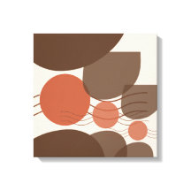 Marrón y rojo Resumen arte en la pared