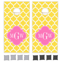 Marroquí de piña #5 Rosa caliente2 3 Monograma ini