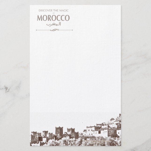 Marroquí Kasbah del papel de escribir (Anverso)