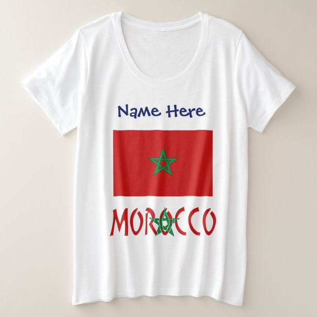 Marruecos y la bandera marroquí con tu nombre (Anverso del diseño)