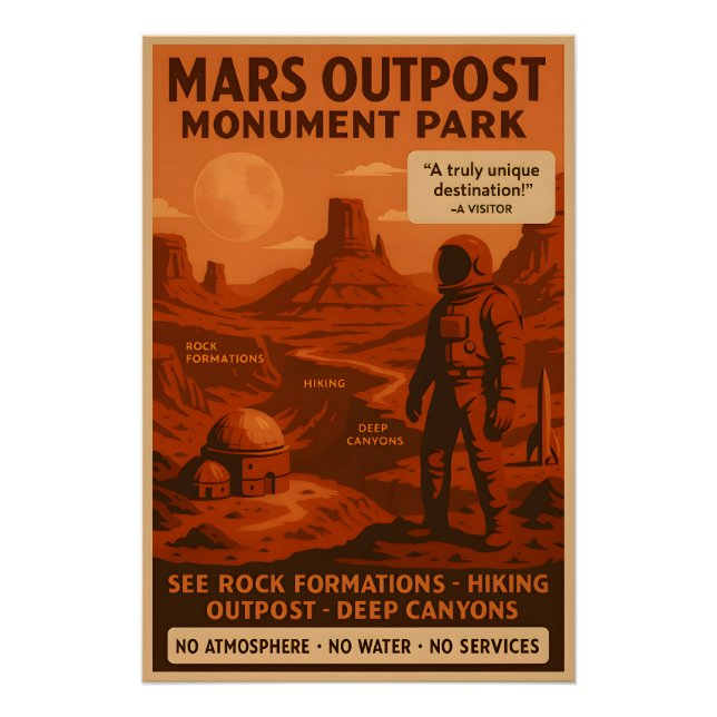 Mars Outpost Monument Park - Poster (Anverso)