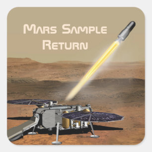 Mars Sample Return Mission Square Pegatinas