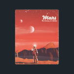 Mars Science fiction vintage travel poster<br><div class="desc">Mars Science fiction poster de viajes vintage Espacio arte de un astronauta en la superficie marciana.</div>