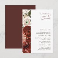 Marsala Autumn Floral | Programa blanco de eventos