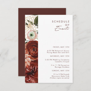 Marsala Autumn Floral   Programa blanco de eventos