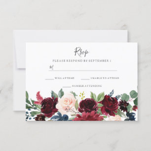 Marsala Boda Floral de Vino Rojo Borgoña RSVP