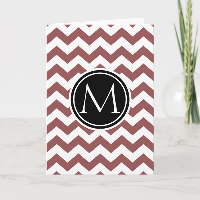 Marsala Chevron con monograma (Anverso)