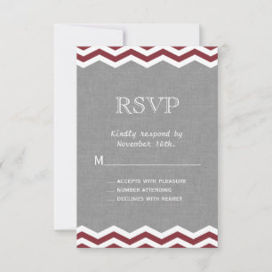 Marsala Chevrons en Gray RSVP