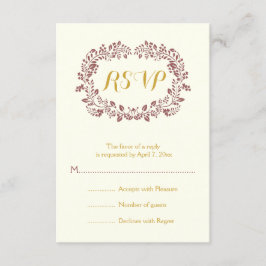 Marsala follaje flor marco boda RSVP