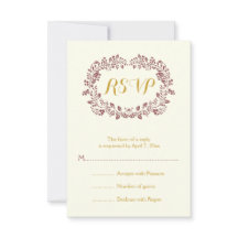 Marsala follaje flor marco boda RSVP