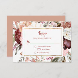 Marsala Melocotón Terracota Floral Rosa RSVP
