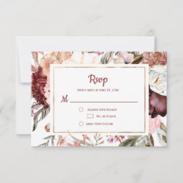 Marsala Melocotón Terracota Floral Rosa RSVP