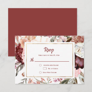 Marsala Melocotón Terracota Floral Rosa RSVP