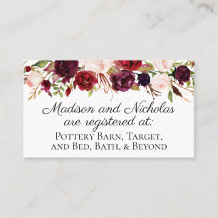 Marsala y tarjetas rosadas del parte movible del