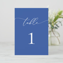 Marsella Bleu Minimalista elegante número de mesa