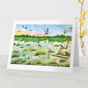 Marsh Wetlands Tarjeta de saludo doblada