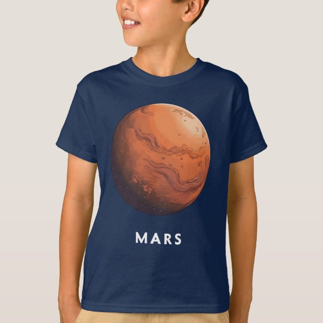 Marte / Marte - Camiseta de té planetario clásica (Anverso)