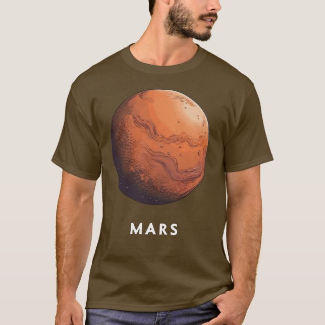 Marte / Marte - Camiseta de té planetario clásica (Anverso)