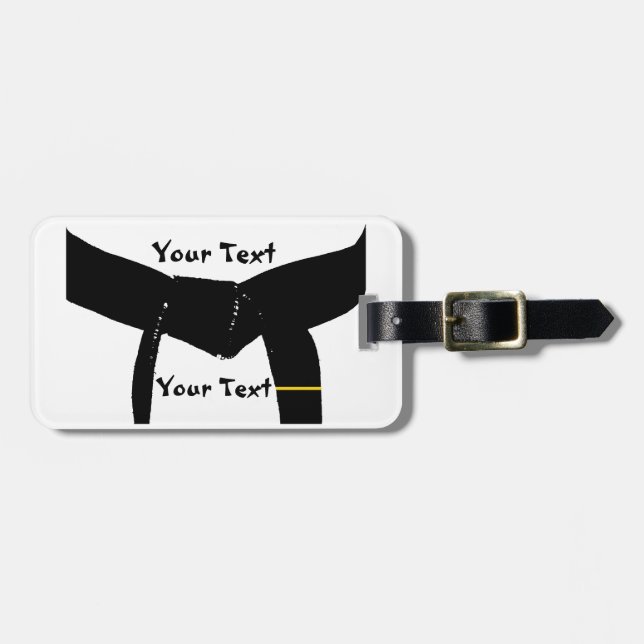 Martial Arts 1º grado Black Belt Gear Bag Etiqueta (Frente Horizontal)