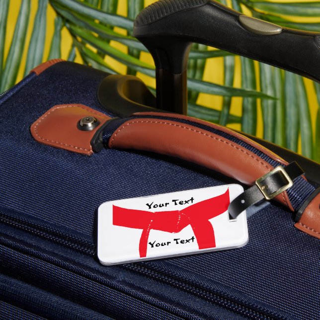 Martial Arts Red Belt Gear Bag Etiqueta (Anverso In situ 3)