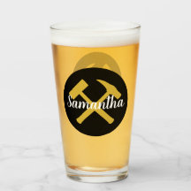 Martillo de rock y nombre personalizado del geólog