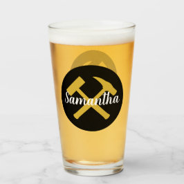 Martillo de rock y nombre personalizado del geólog