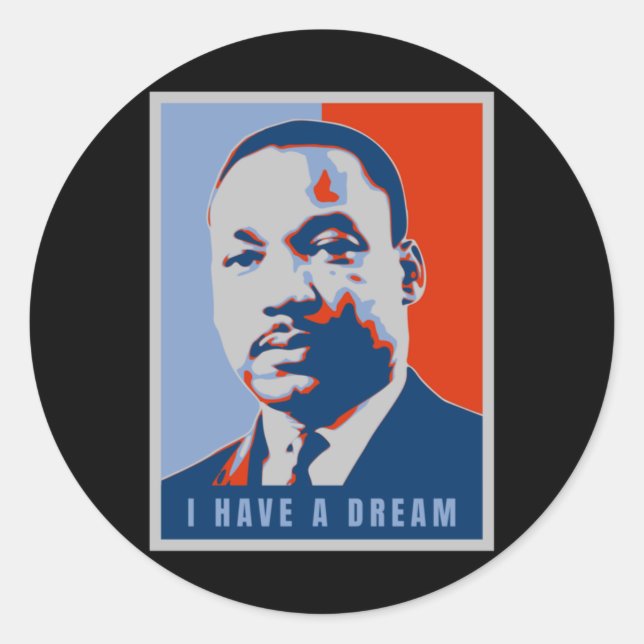 Martin Luther King Jr Tengo Un Pegatina De Arte De (Anverso)