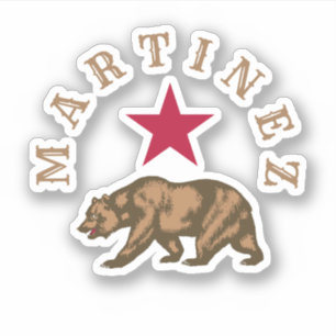 Martinez, California Pegatina Redonda Clásica