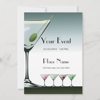 Martini Cocktails Invitación Plantilla 2